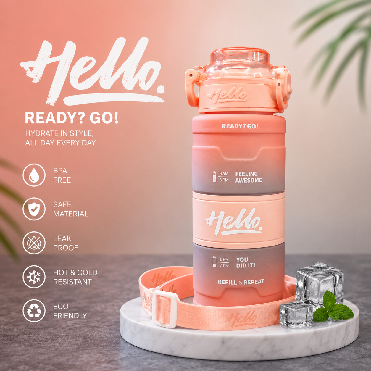 قمقمه طرح HELLO
