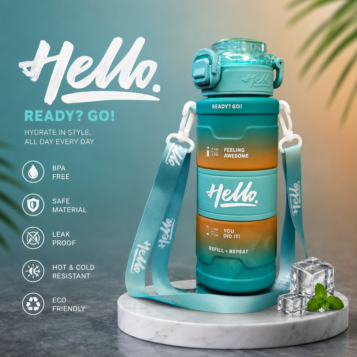 قمقمه طرح HELLO