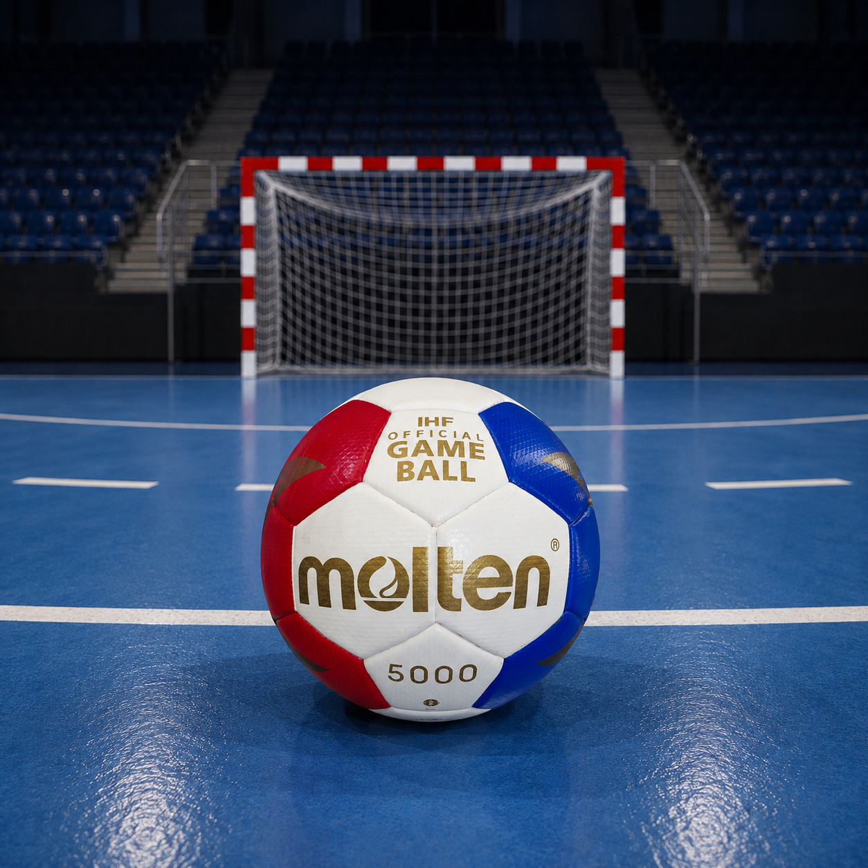 توپ هندبال مولتن 5000 سفید قرمز آبی Molten IHF