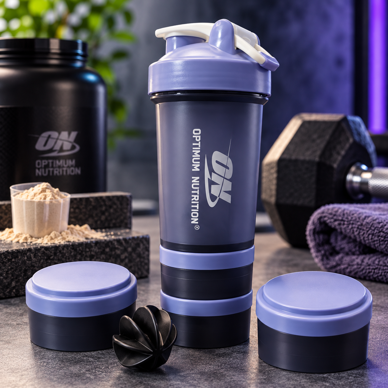 شیکر بدنسازی Optimum Nutrition چندبخشی